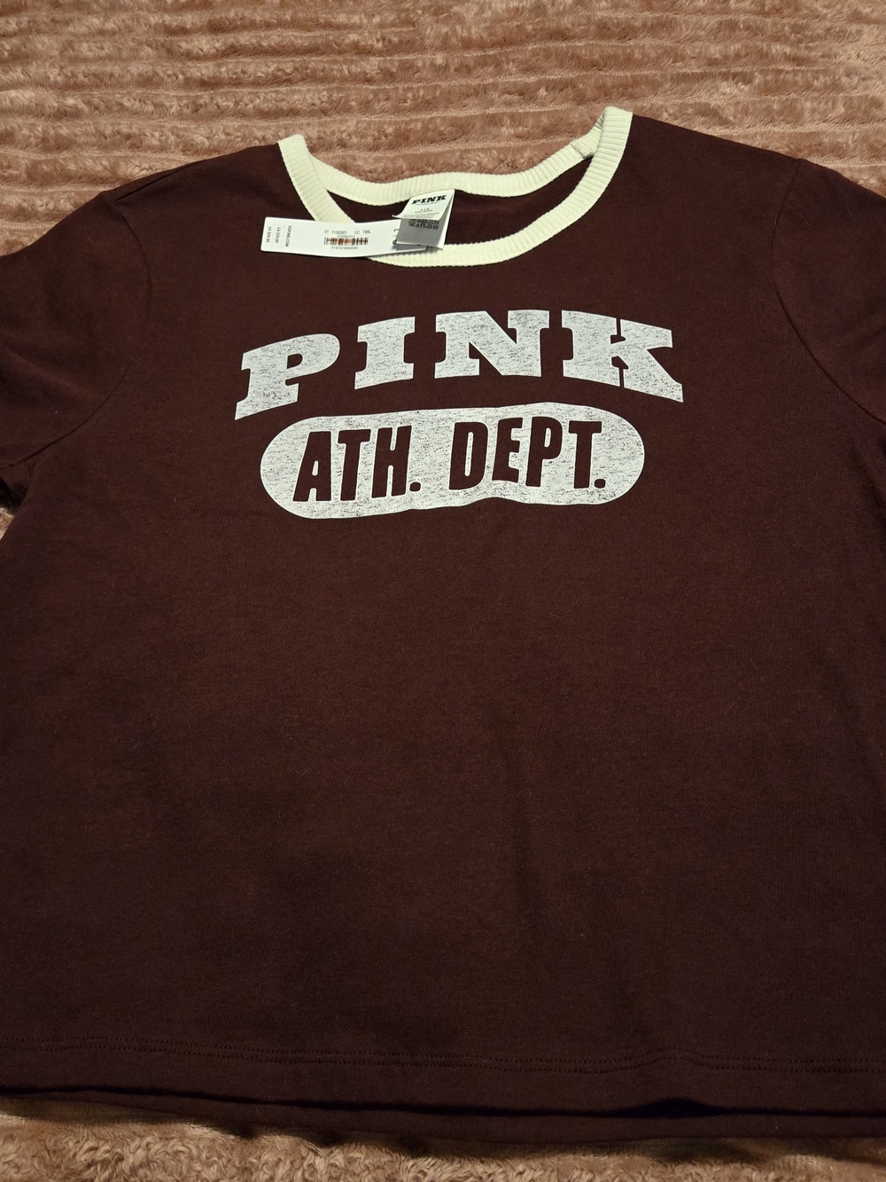 PINK Victoria's Secret Women's Athletic Dept. Crewneck Shirt - Maroon